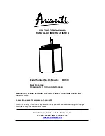 Avanti BD7000 Instruction Manual preview