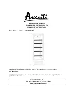 Avanti CBC112Q0WG Instruction Manual предпросмотр