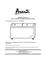 Предварительный просмотр 1 страницы Avanti CFC86F0WG Instruction Manual