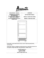 Avanti COR30W3S Instruction Manual preview