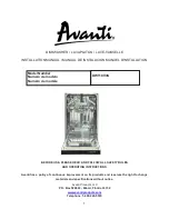 Avanti DWT18V3S Installation Manual предпросмотр