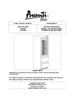 Preview for 1 page of Avanti Elite WCDD108E3S Instruction Manual