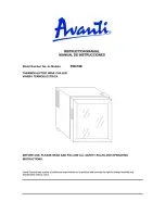 Preview for 1 page of Avanti EWC16B Instruction Manual