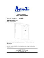 Preview for 1 page of Avanti EWC1802DZ Instruction Manual