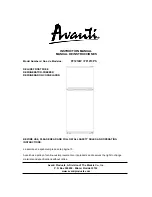 Avanti FF1212 Instruction Manual предпросмотр