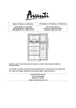 Avanti FF18D0W-4 Instruction Manual предпросмотр