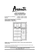 Предварительный просмотр 1 страницы Avanti FF18D0W Instruction Manual