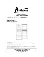 Предварительный просмотр 1 страницы Avanti FF760W Instruction Manual