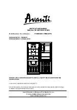 Avanti FFBM92 Instruction Manual предпросмотр