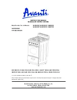 Avanti G2002CW Instruction Manual preview