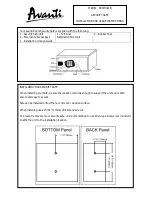 Avanti HRS10321B Installation And Usage Instructions preview