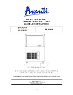 Avanti IMC132A3S Instruction Manual preview