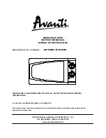 Avanti MO7080MW Instruction Manual preview