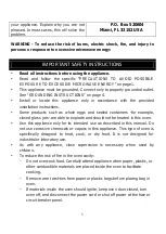 Preview for 6 page of Avanti MOTR14K3S-IS Instruction Manual