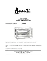 Preview for 1 page of Avanti OCRB43W Instruction Manual