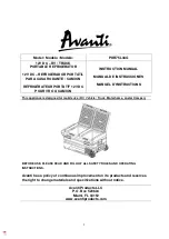 Avanti PDR75L34G Instruction Manual предпросмотр