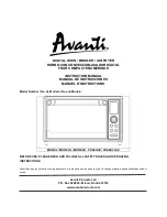 Preview for 1 page of Avanti POA8K3S Instruction Manual