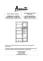 Предварительный просмотр 1 страницы Avanti RA10X0W-IS Instruction Manual