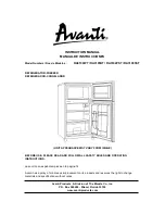 Avanti RA3100 Instruction Manual предпросмотр