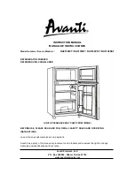 Предварительный просмотр 1 страницы Avanti RA3106WT Instruction Manual