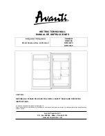 Avanti RM17M0W Instruction Manual предпросмотр