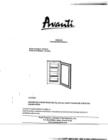 Preview for 1 page of Avanti VM399W Instruction Manual