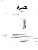 Preview for 1 page of Avanti WC1000 Instruction Manual