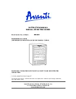 Preview for 1 page of Avanti WC292D Instruction Manual