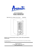 Preview for 1 page of Avanti WC3015S3S Instruction Manual