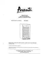 Preview for 1 page of Avanti WC3200BG Instruction Manual