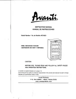 Avanti WC492D Instruction Manual preview