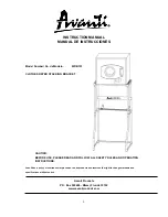 Предварительный просмотр 1 страницы Avanti WDB101 Instruction Manual