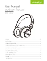 Avantree Audition Procast User Manual предпросмотр