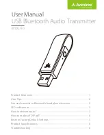 Предварительный просмотр 1 страницы Avantree BTDG-50 User Manual