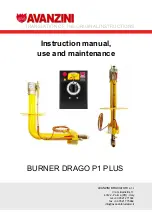 Avanzini DRAGO P1 PLUS Instruction Manual And Maintenance preview