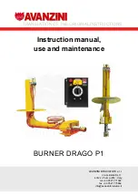 Avanzini DRAGO P1 Instruction, Use And Maintenance Manual preview