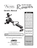 Preview for 1 page of Avari Fitness AVARI Easy Glide Rower Owner'S Manual