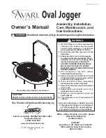 Предварительный просмотр 1 страницы Avari Fitness Oval Jogger Owner'S Manual