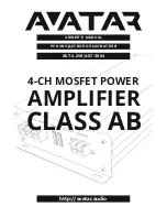 Avatar AST-3004 Owner'S Manual preview