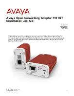 Предварительный просмотр 1 страницы Avaya 1101GT Installation Job Aid