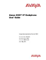 Preview for 1 page of Avaya 2007 User Manual