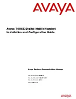 Avaya 7406E Installation And Configuration Manual preview