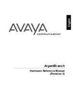 Preview for 1 page of Avaya ArgentBranch Hardware Reference Manual