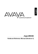 Avaya ArgentWAN3 Hardware Reference Manual предпросмотр