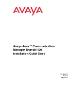 Avaya Aura Communication Manager Branch i120 Installation, Quick Start preview