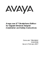 Avaya Avaya one-X Gigabit Ethernet Adapter Installation And Safety Instructions preview