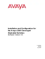 Avaya C360 Manager Installation And Configuration Manual preview