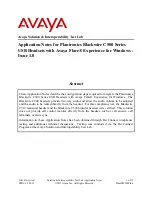 Avaya C500 Series Application Notes предпросмотр