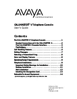 Avaya CALLMASTER V User Manual preview