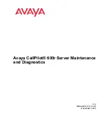 Avaya CallPilot 600r Maintenance And Diagnostics preview